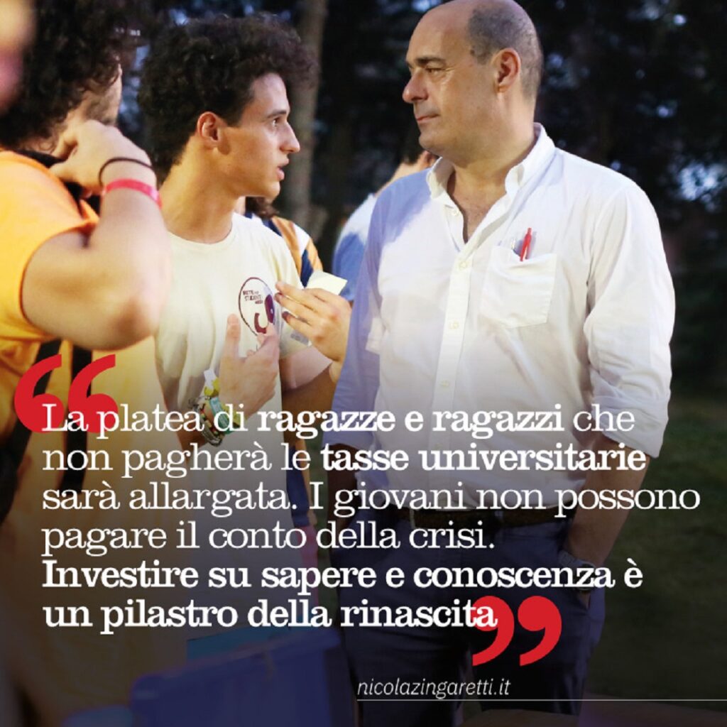 Stop alle tasse universitarie, il plauso di Zingaretti