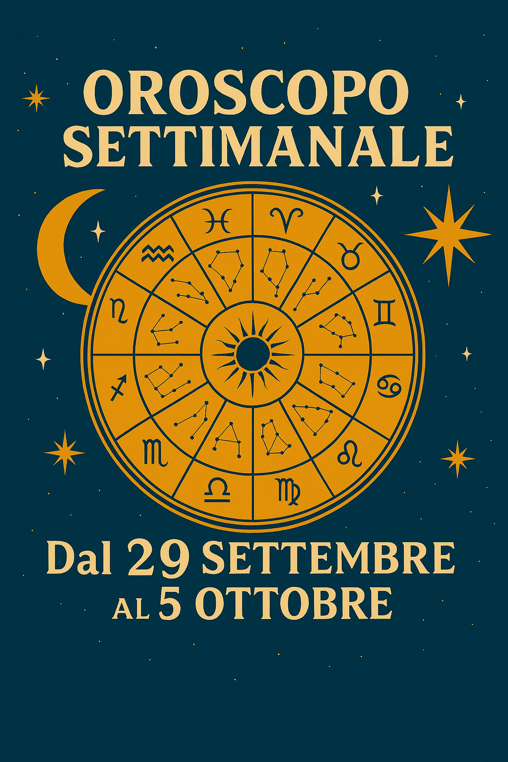 Oroscopo della settimana dal 29 settembre al 5 Ottobre 2025