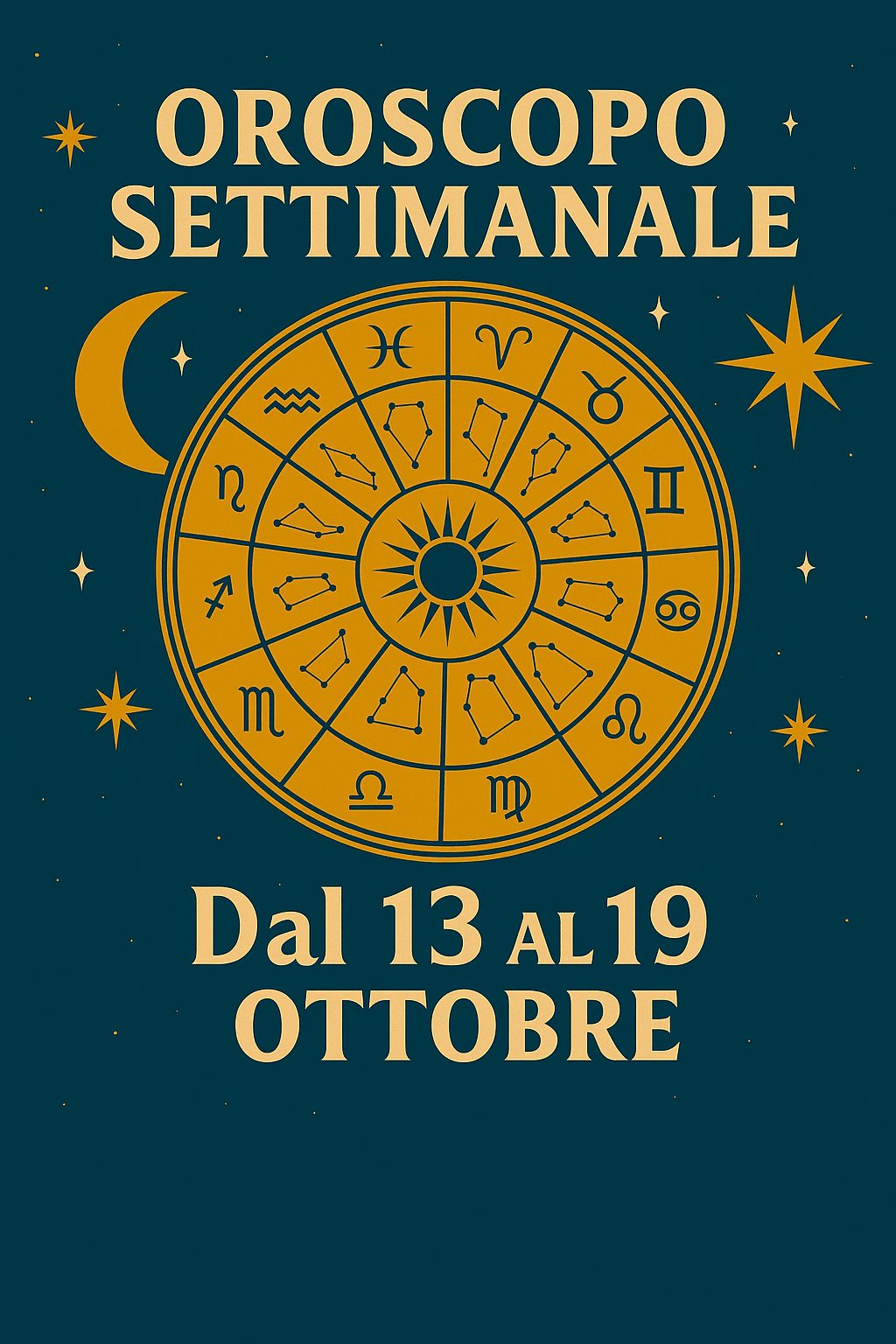 Oroscopo della settimana dal 13 al 19 Ottobre 2025