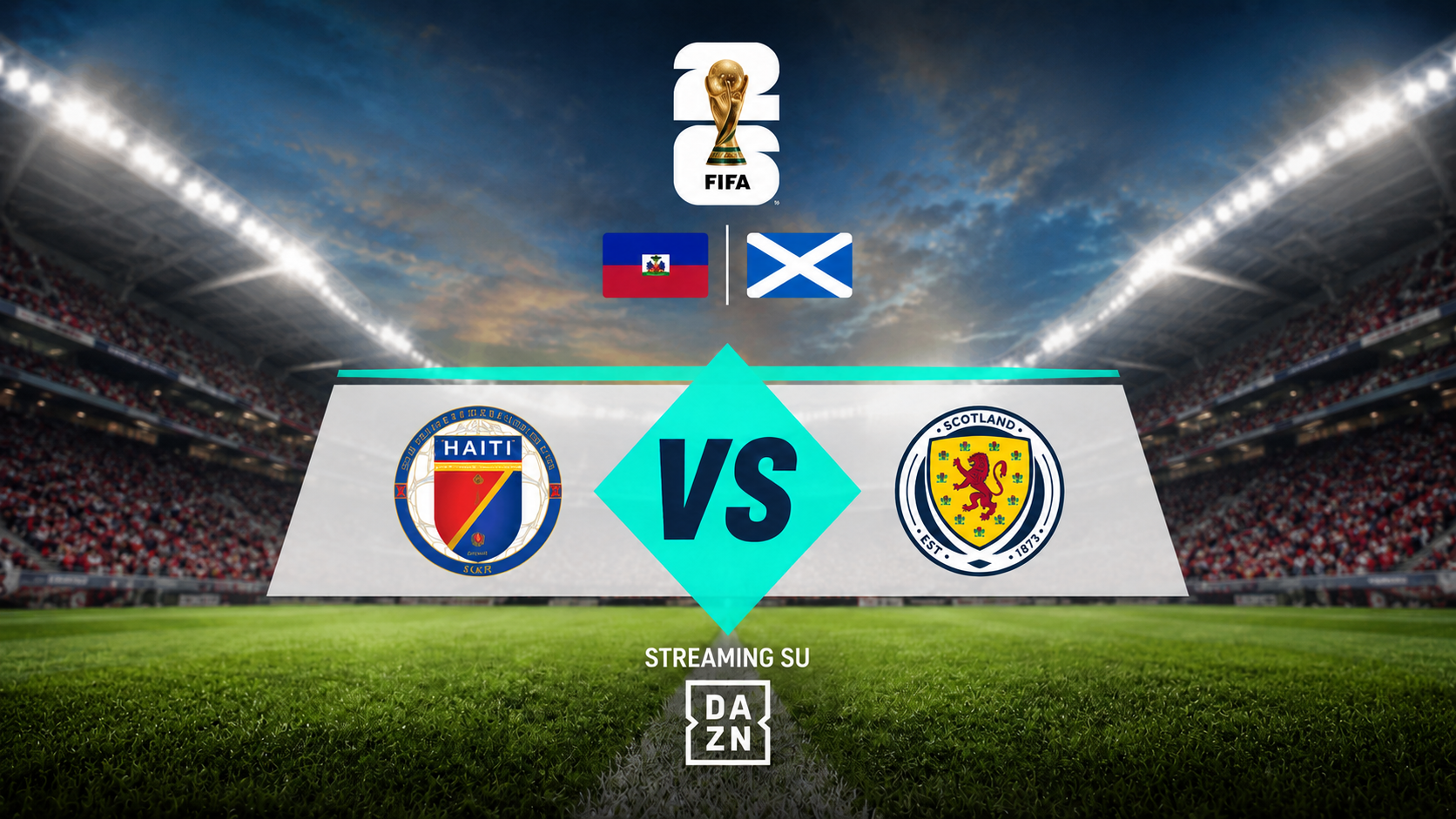 Come guardare Haiti - Scozia in streaming gratis durante i Mondiali 2026