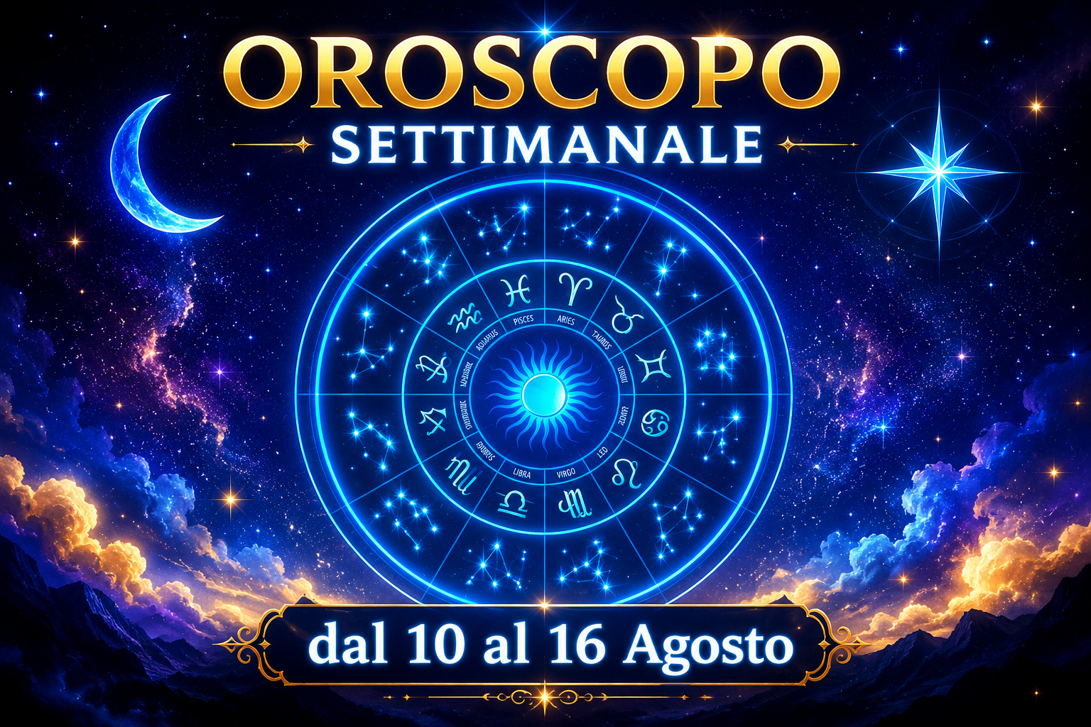 Oroscopo della settimana dal 17 al 23 Agosto 2026