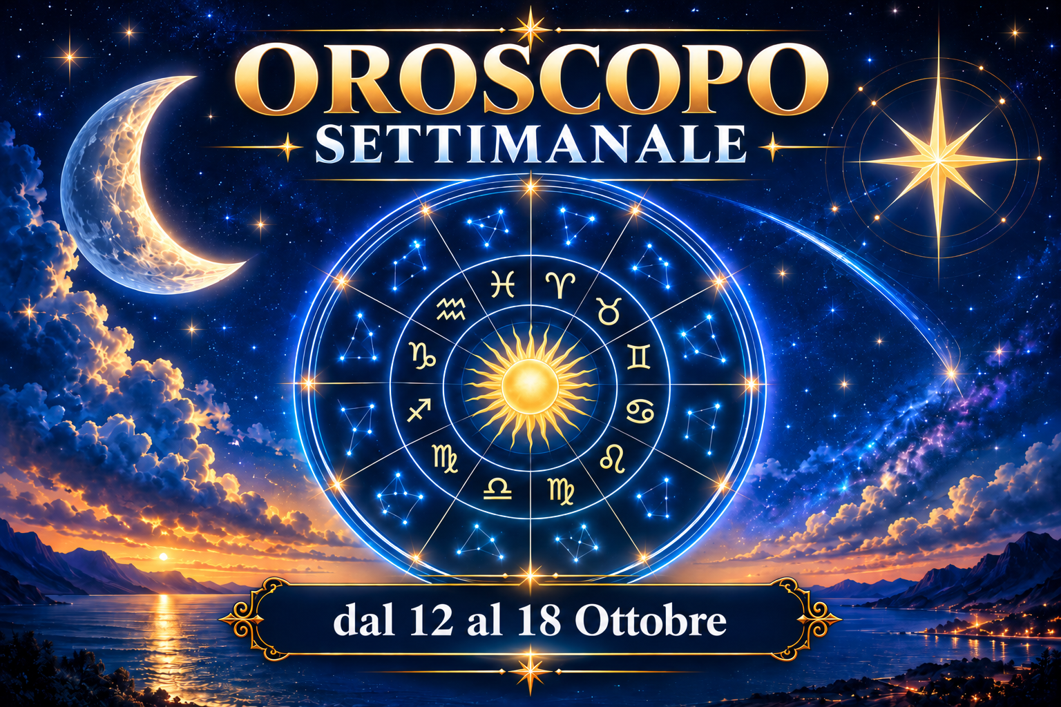 Oroscopo settimanale dal 12 al 18 ottobre 2026: amore, lavoro e fortuna per tutti i segni