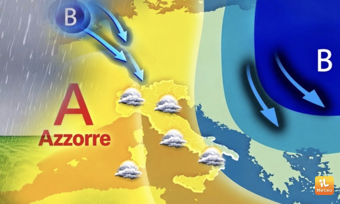 Previsioni meteo sull’Italia tra anticiclone delle Azzorre e peggioramento di domenica